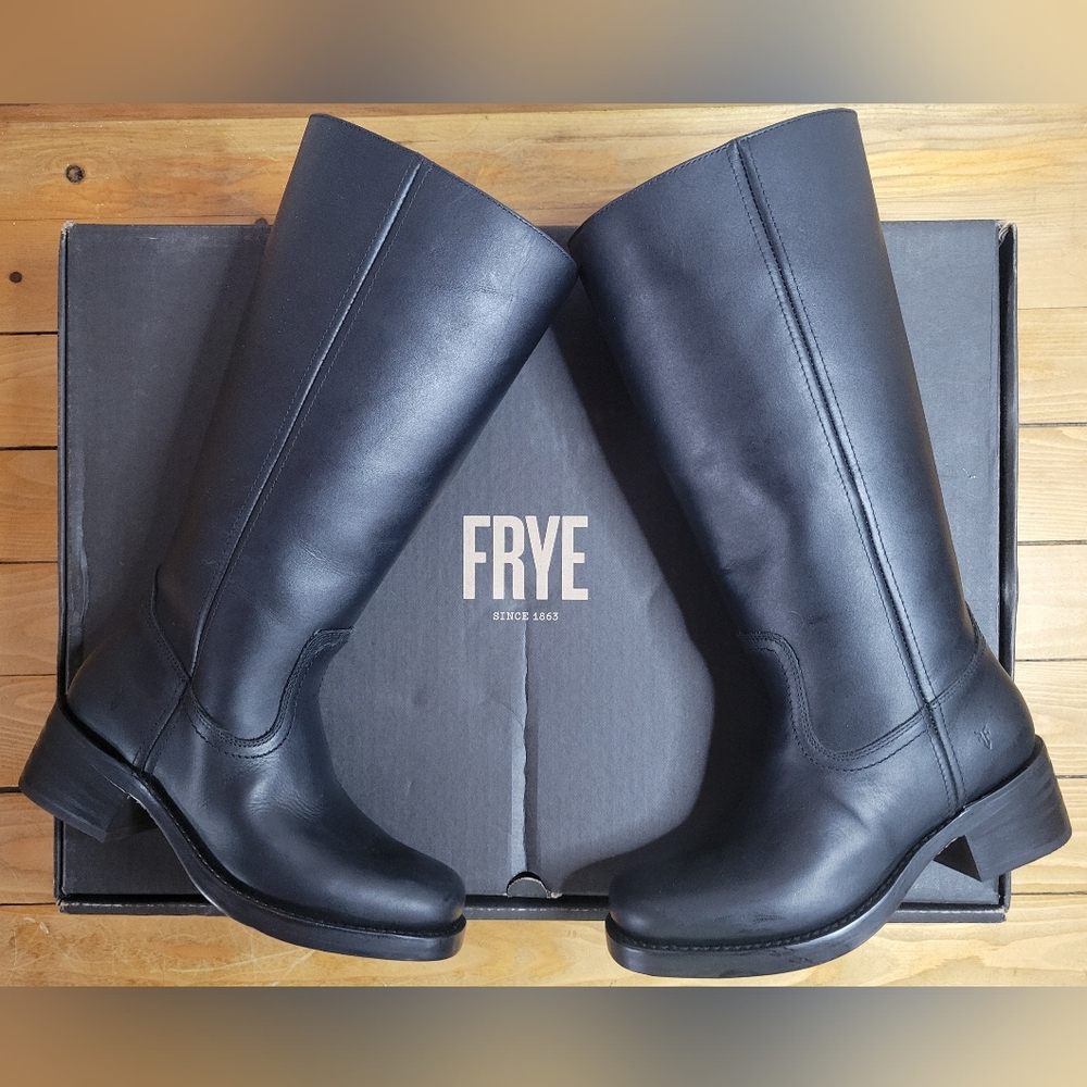 Frye Campus 14L Women's Black Boots 7B Wide Calf Made In Mexico